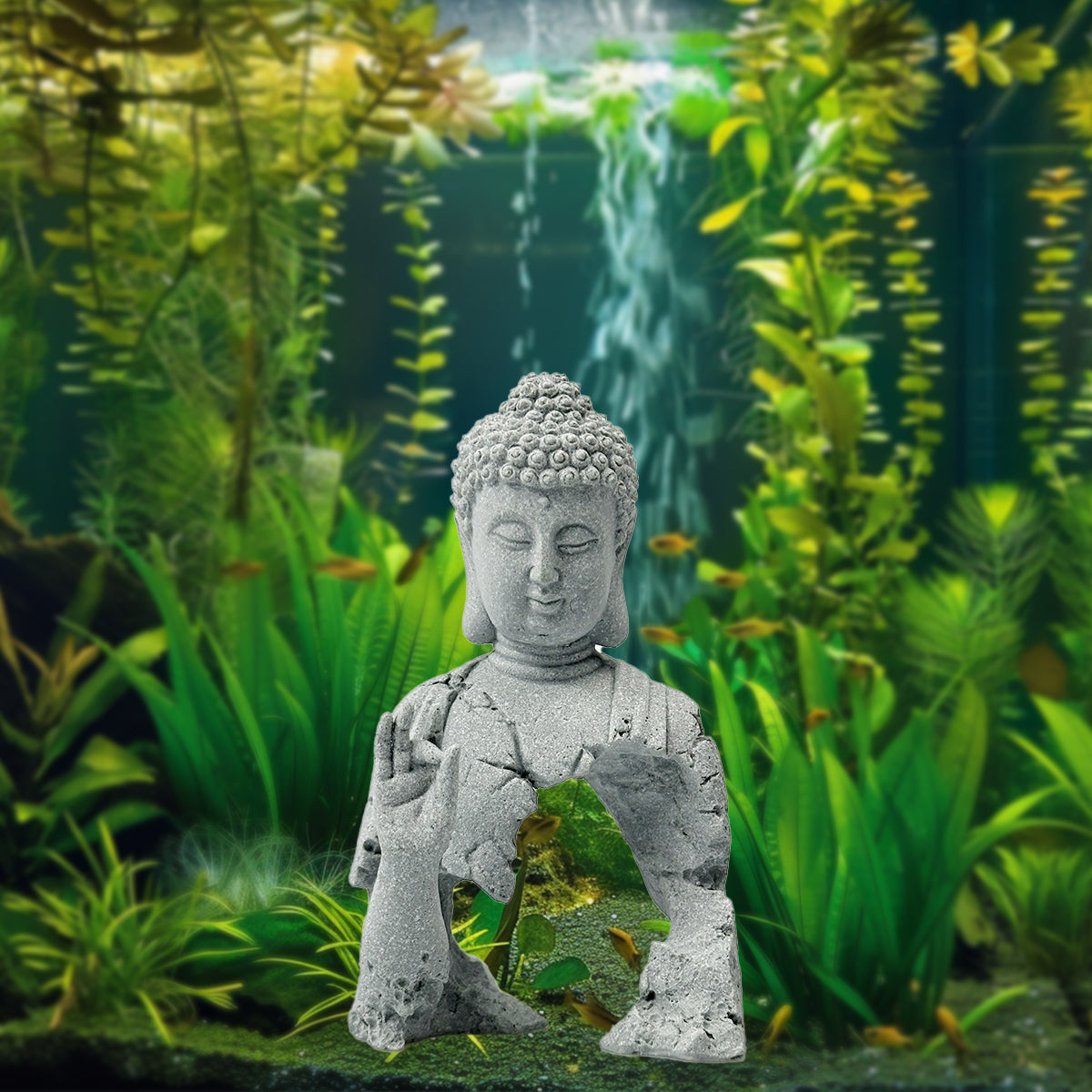 Creative Chinese Buddha Landscaping Decoration for Fish Tank Small Fish Shrimp Shelter House Tea Room Ornaments