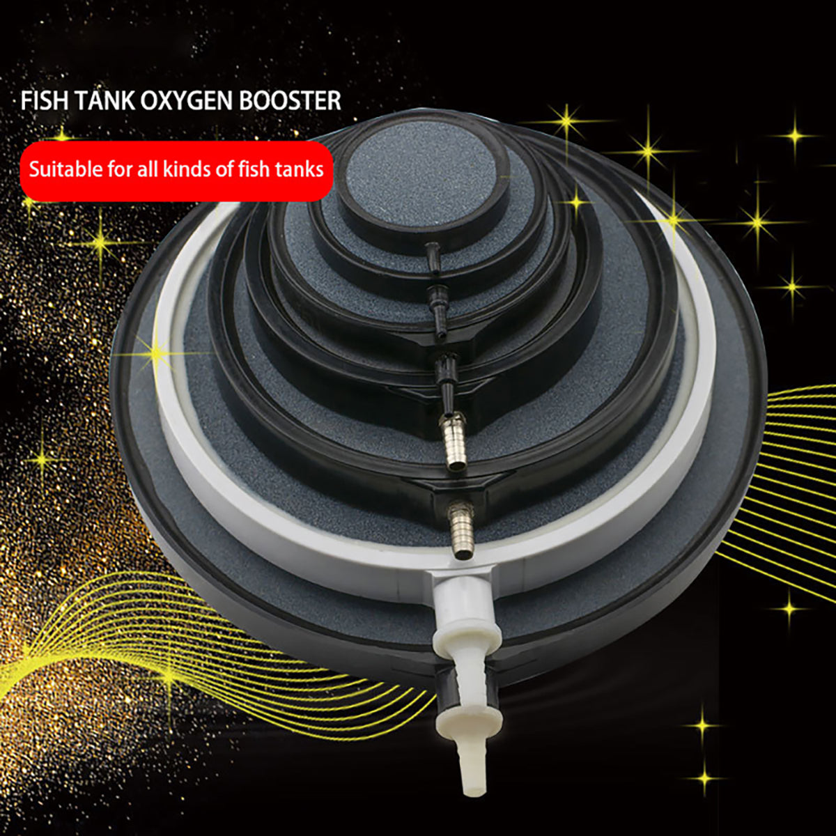 Aquarium Air Stone, Fish Tank Bubbler Stone with Even and quiet, Air Bubbler