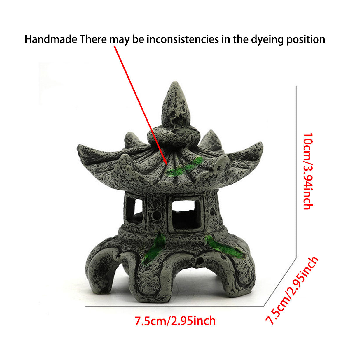 Simulation of Green Lighthouse Ornaments for Fish Tank, Aquarium Decoration, Home Decoration, Artificial Resin Ornaments Aquarium Landscaping, Aquarium Hideaway Betta Guppy and Small Fish Ornaments