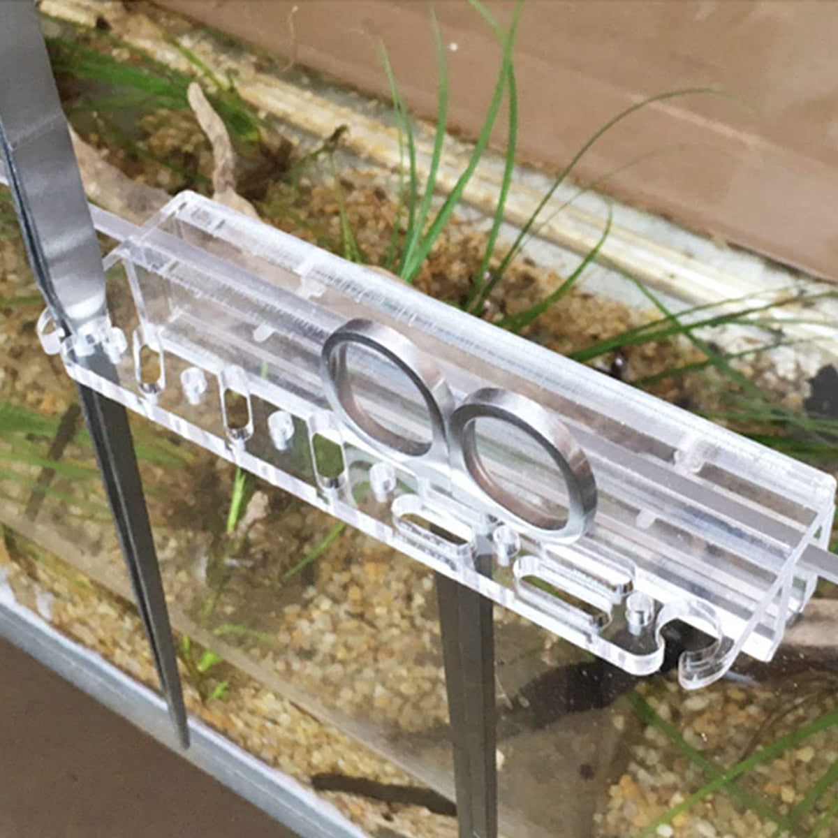 Aquarium Tool Holder Transparent Organizer Aquatic Plants Fish Tackle Storage Rack
