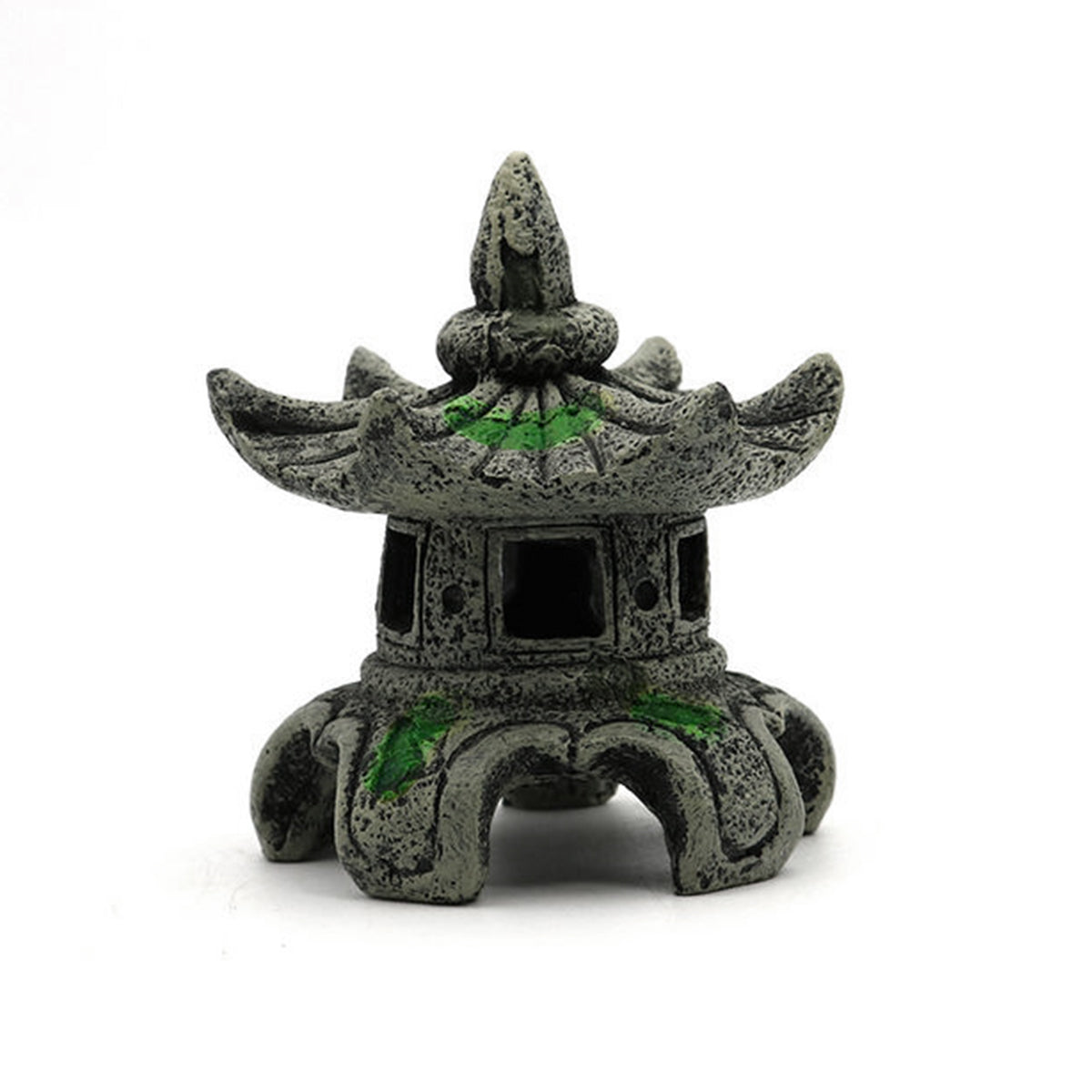 Simulation of Green Lighthouse Ornaments for Fish Tank, Aquarium Decoration, Home Decoration, Artificial Resin Ornaments Aquarium Landscaping, Aquarium Hideaway Betta Guppy and Small Fish Ornaments
