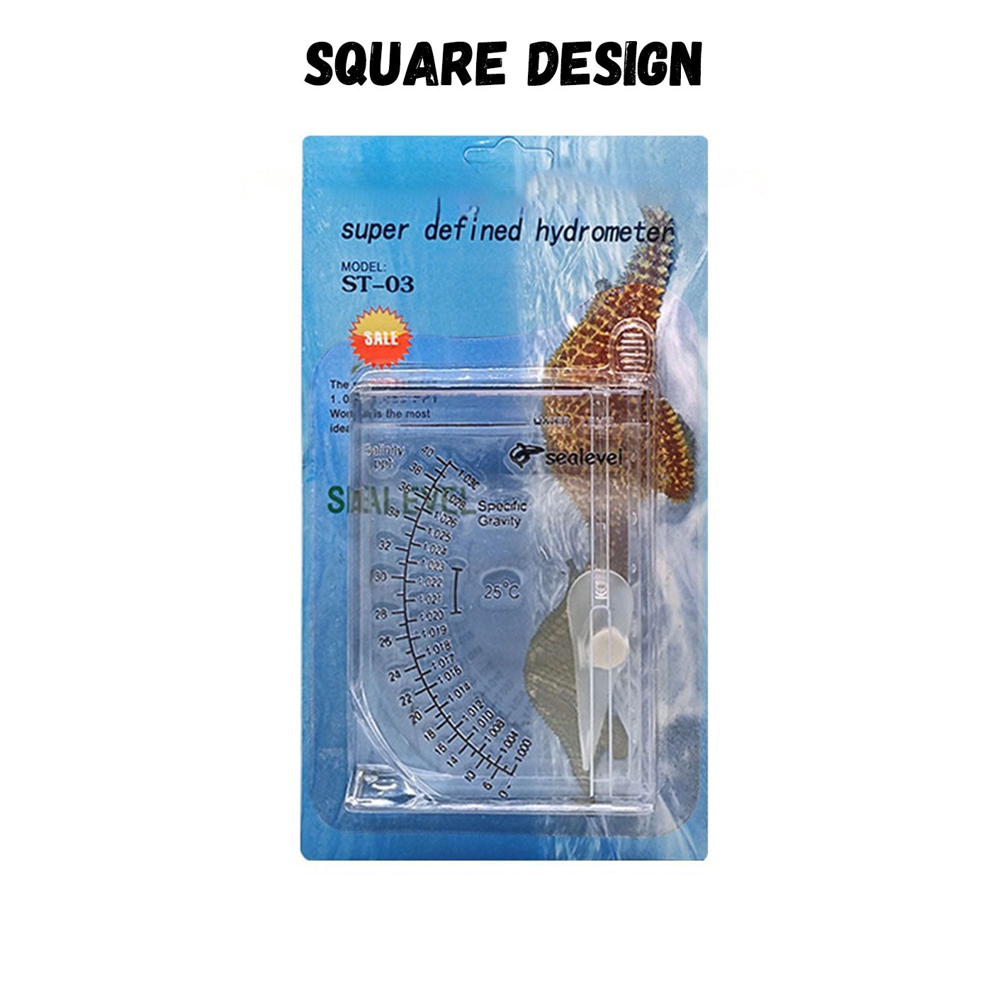 Accurate Hydrometer Salinity Meter, Seawater Hydrometer Accurate Hydrometer Salt Water Salinity Meter for Aquarium Fish Tank