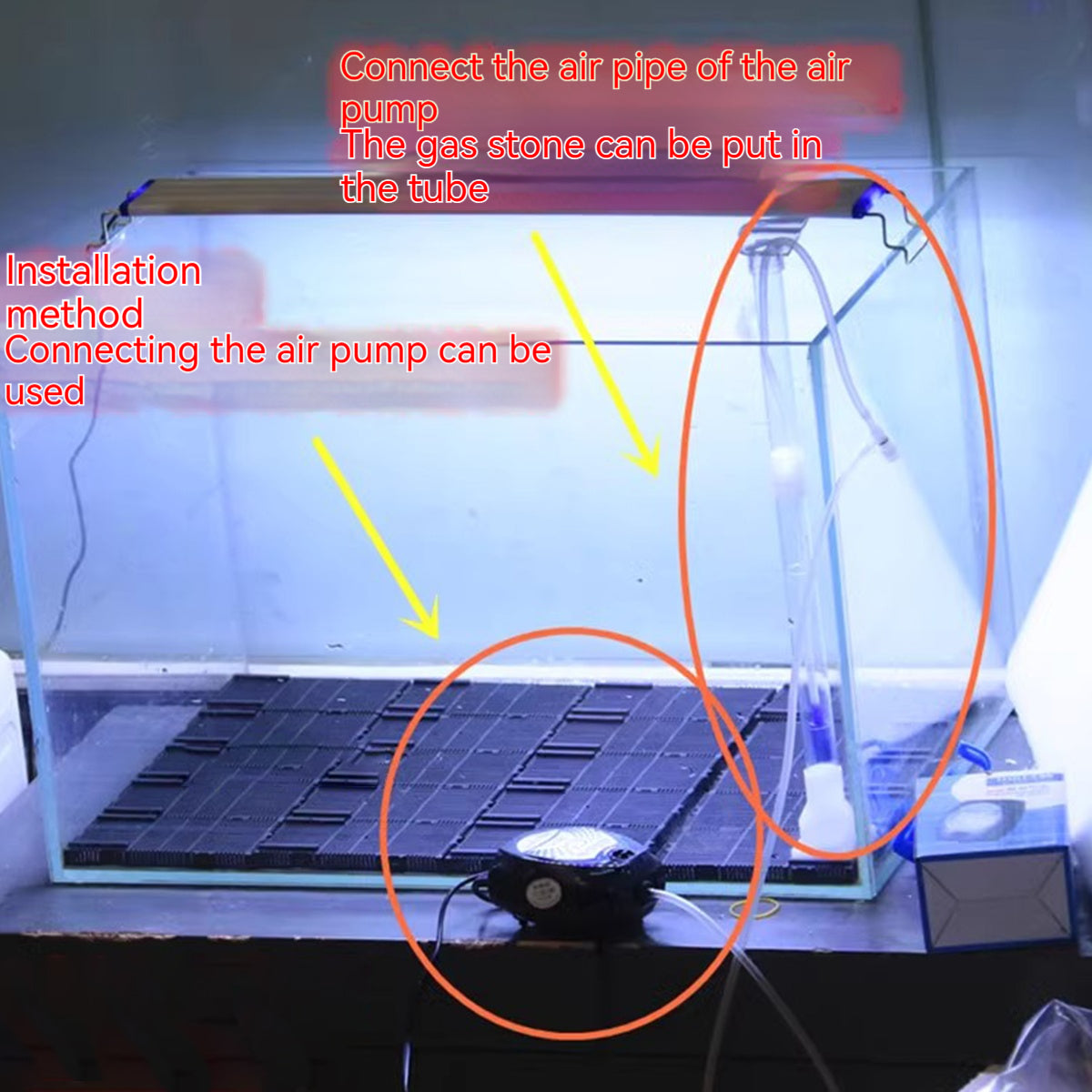 Aquarium Bottom Grid with Oxygen Filtration System, PVC Sand Gravel Filter Board