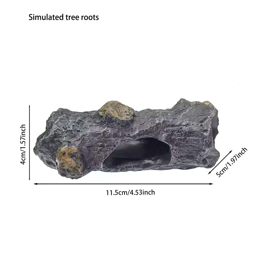 Aquarium Shrimp Hide, Simulation Tree Stump Shelters with PVC Making, Fish Tank Cave Shelter for Small Fish Shrimp and Betta