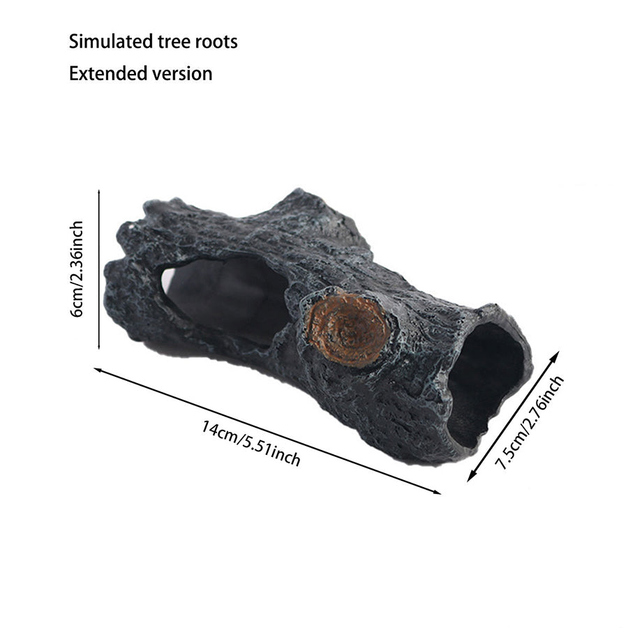 Aquarium Shrimp Hide, Simulation Tree Stump Shelters with PVC Making, Fish Tank Cave Shelter for Small Fish Shrimp and Betta
