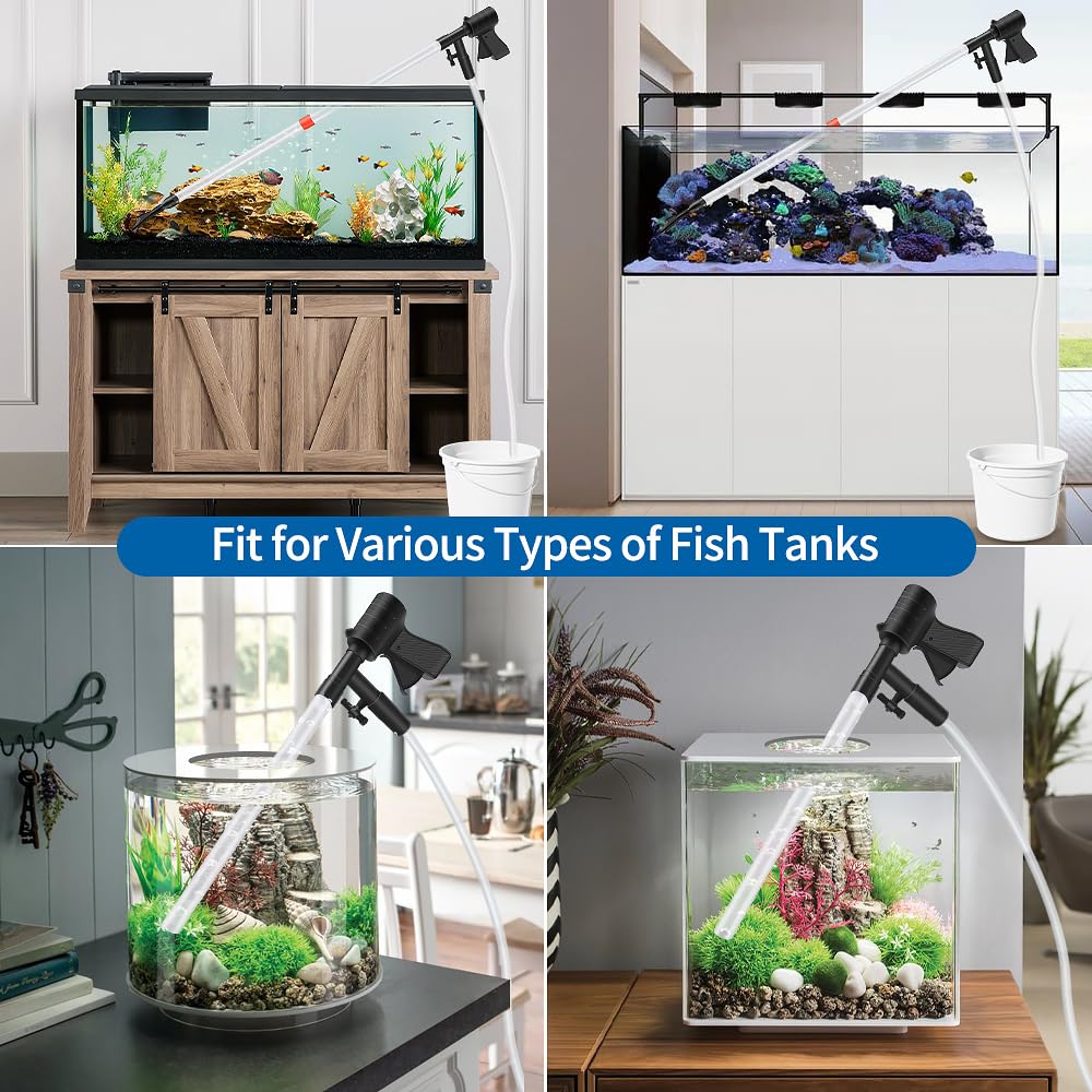 Aquarium Gravel Cleaner Vacuum, Water Changer and Sand Cleaner Kit for Fish Tank