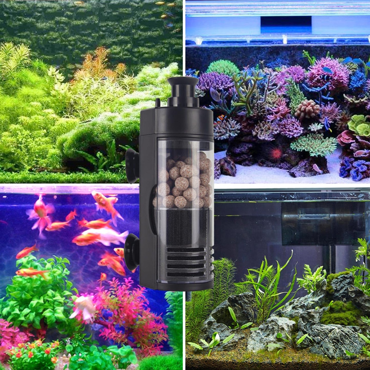 Aquarium Sponge Filter, Ultra Quiet for Betta Shrimp Fish Tank Filter 5-20 Gal