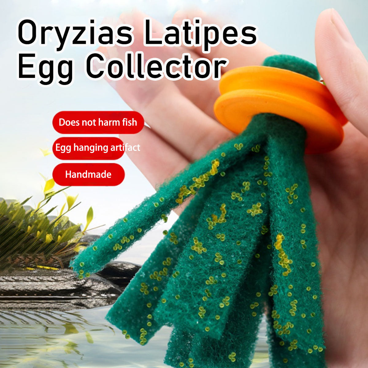 5/10PCS Spawning Mop, Floating Egg Collector for Medaka Breeding Spawning Fish and Fry Shelter, Ricefish Egg Collector