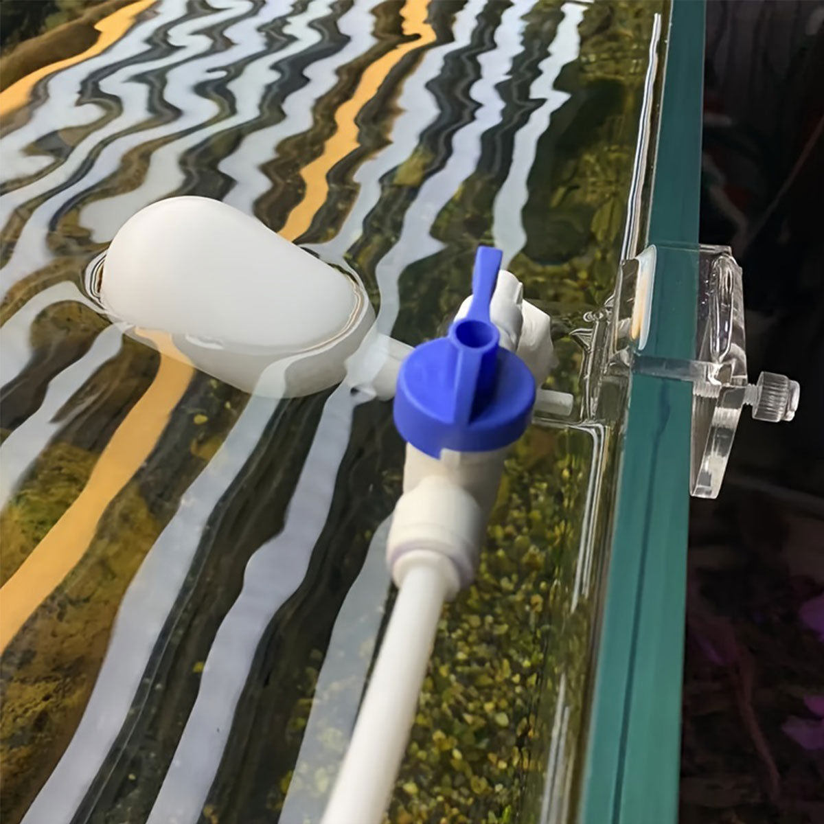 Auto Water Filler, Plastic Nonelectric Water Level Controller Auto Top Off System Adjustable Valve Mounting for Aquarium Fish, Adjustable Tube Float Valve Kit for Aquarium Water Purifiers (1 Float + 3Connect)