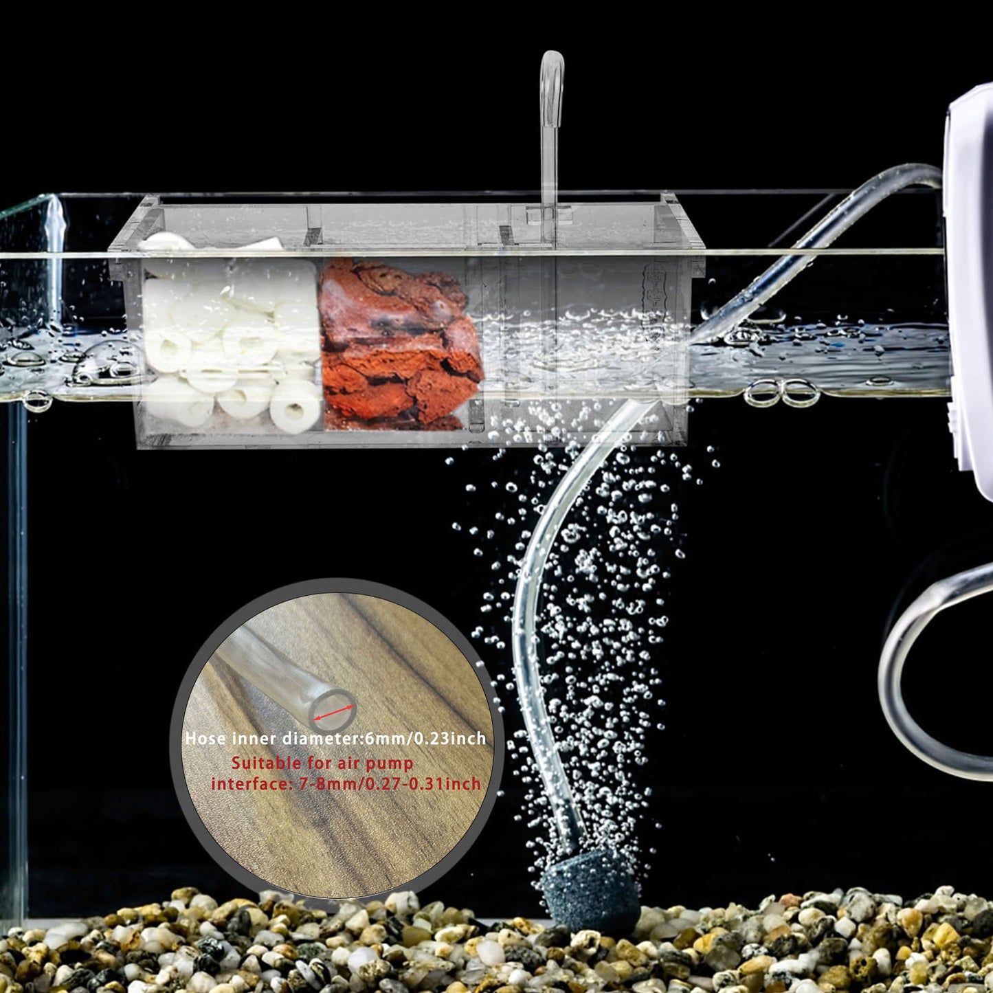 Fish Tank Filter, Wet Dry Separation Hanging Purify Water, Filtro Para Pecera Acrylic External Filter, Small Aquarium Filter Accessories