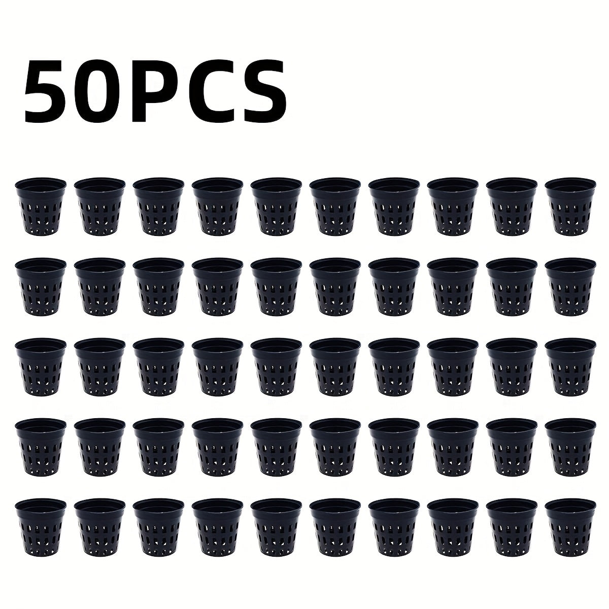 50PCS Small Net Pots for Hydroponics 1.38-1.77 INCH, Hydroponics Supplies, Suitable for Aquarium Tank, Garden, Fish Tank Aquaponic Plant