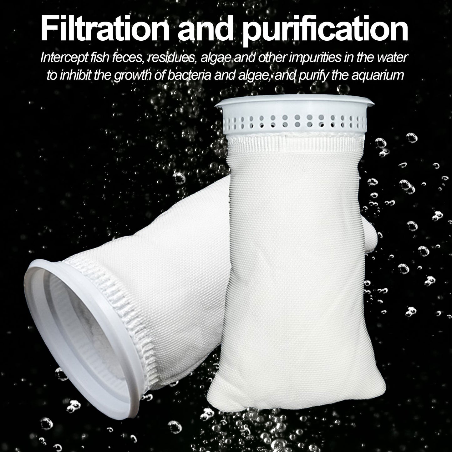 4/8 PCS 4 Inch Ring Filter Sock, Filter Sock Mesh Bag for Extra Fine Aquarium Filter Bag