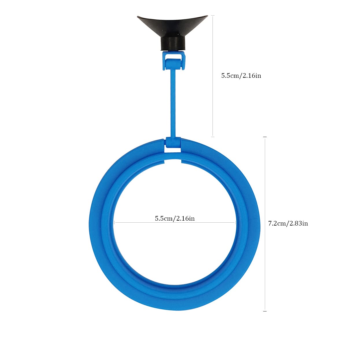 Floating Fish Food Feeder Ring - Aquarium Feeding Tool with Strong Suction Cup, Prevents Food Dispersion for Tropical Fish, Shrimp & Fry