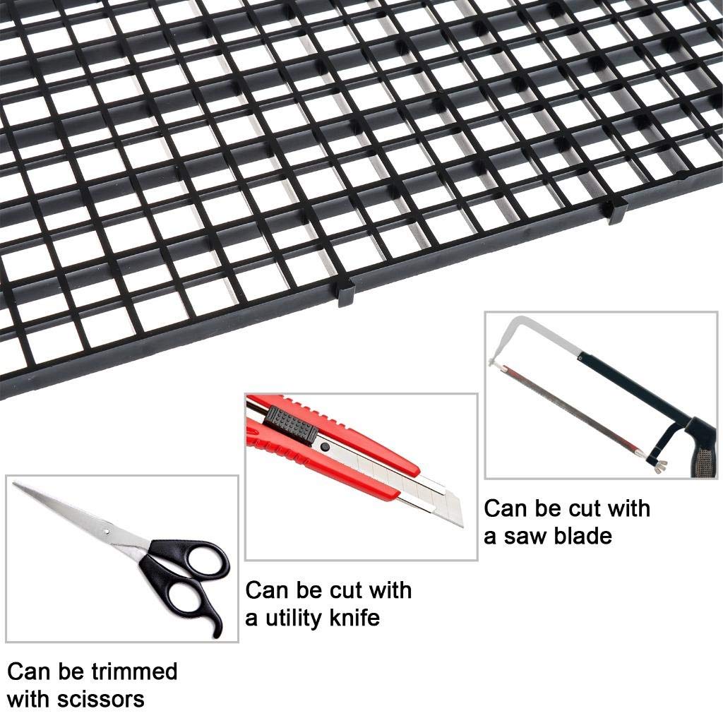 4/8/12PCS Aquarium Grid Plastic, Fish Tank Divider, Egg Crate for DIY Filtration and Bottom Protection in Aquascaping