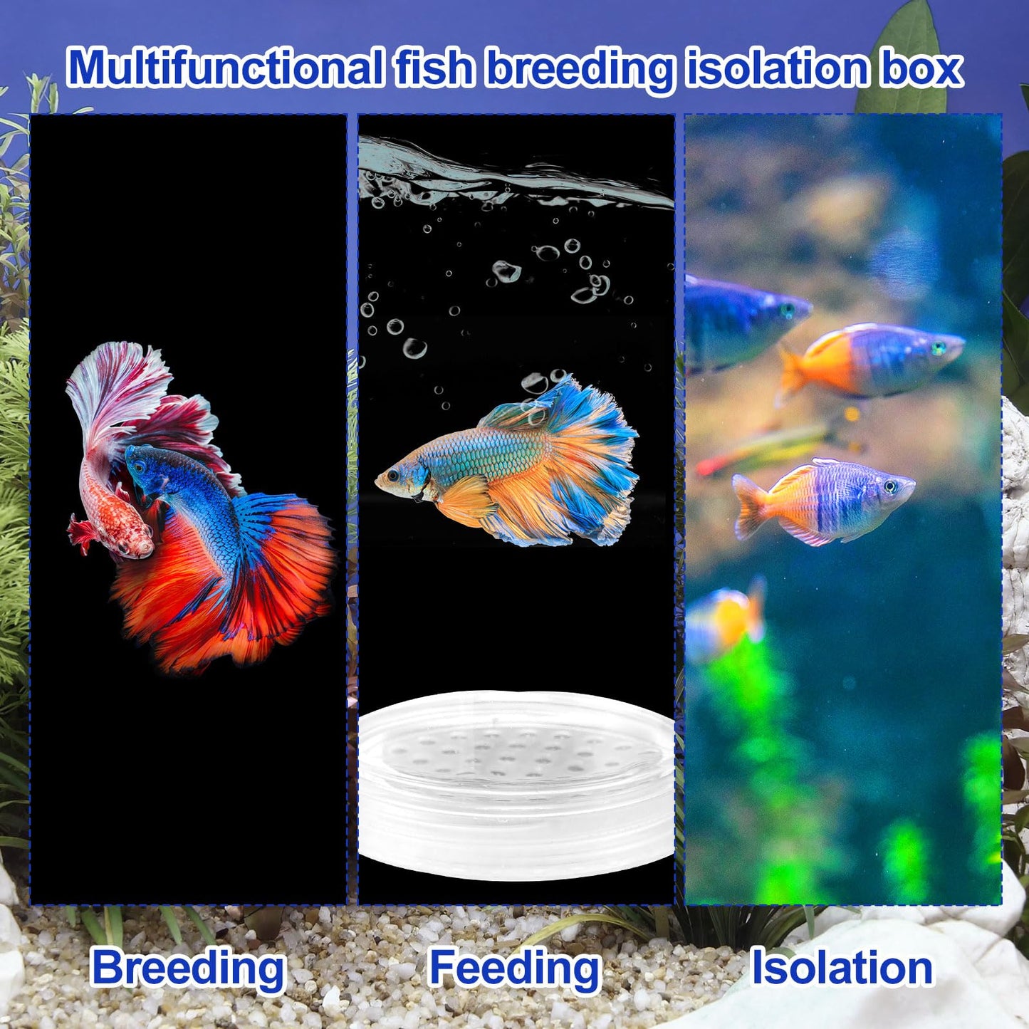Fish Breeding Box for Aquarium,Hatchery Box for Fish Tank & Aquarium Accessories,Plastic Isolation Box for Guppy Betta Baby Fish