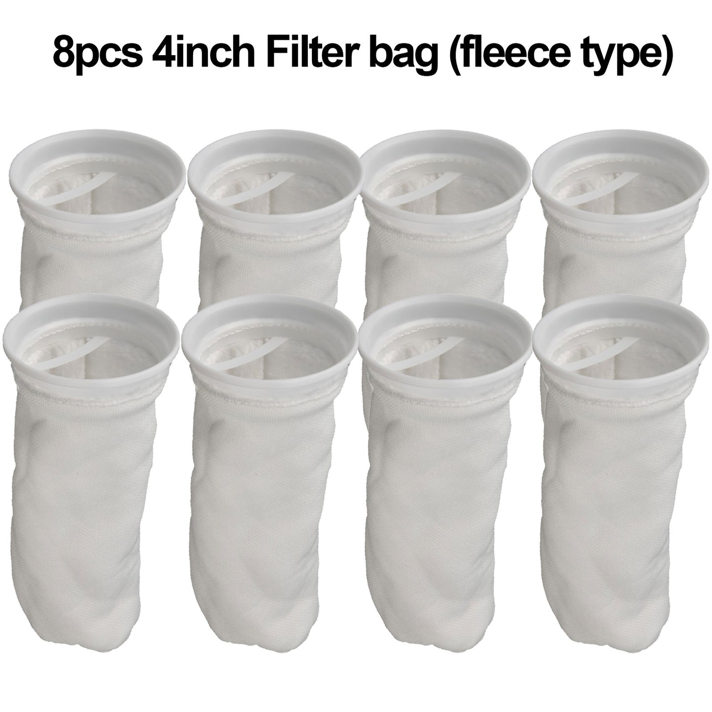 4/8 PCS 4 Inch Ring Filter Sock, Filter Sock Mesh Bag for Extra Fine Aquarium Filter Bag