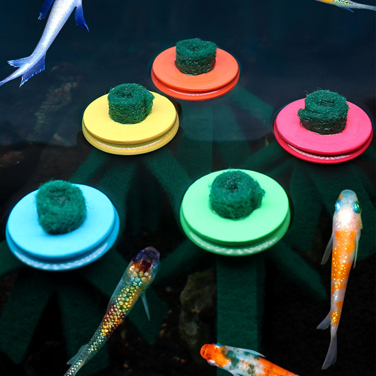 5/10PCS Spawning Mop, Floating Egg Collector for Medaka Breeding Spawning Fish and Fry Shelter, Ricefish Egg Collector