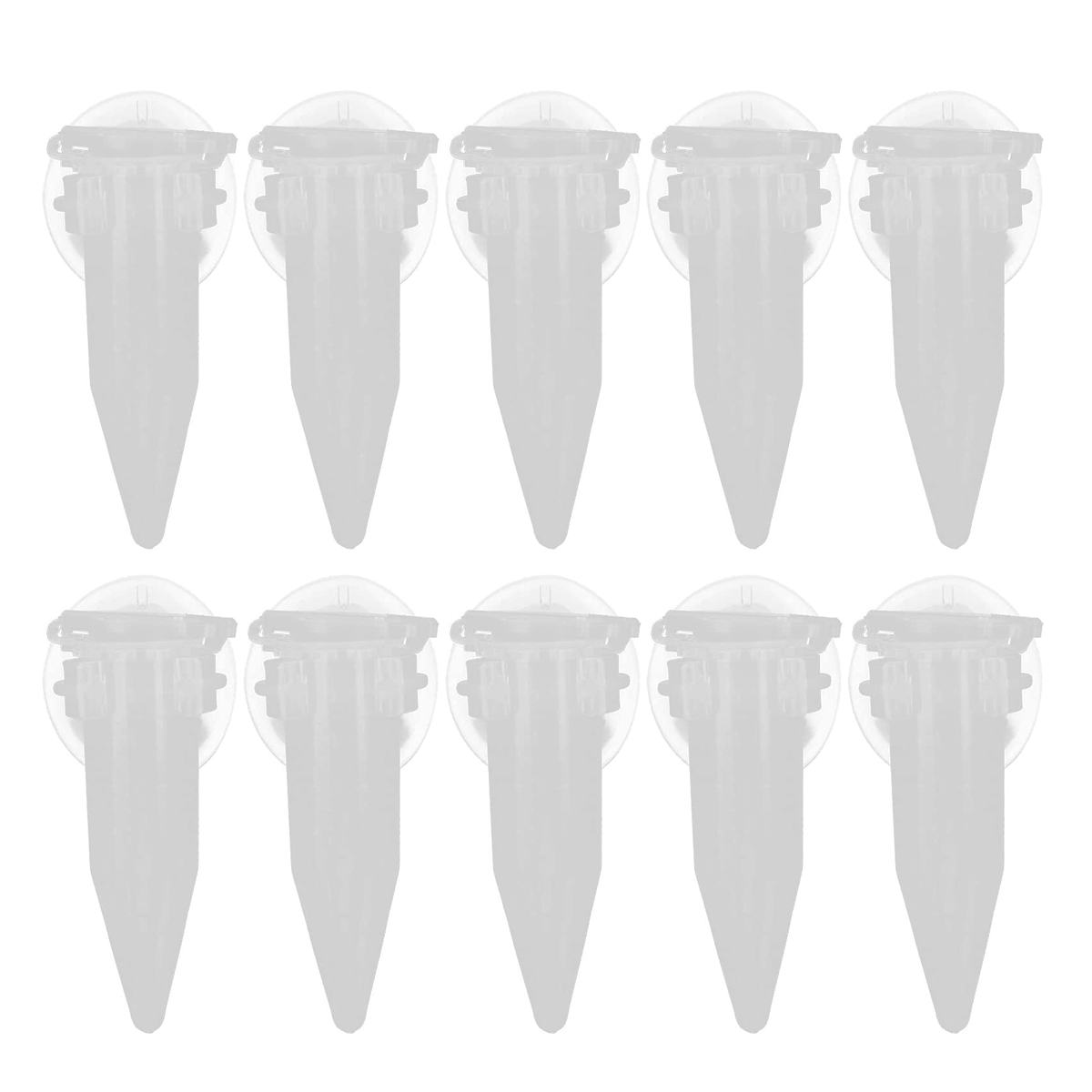 10PCS Shrimp Feeding Dish with Fish Feeding Tube – 2.36" Transparent Feeder for Shrimp Larvae, Freshwater & Saltwater Aquariums
