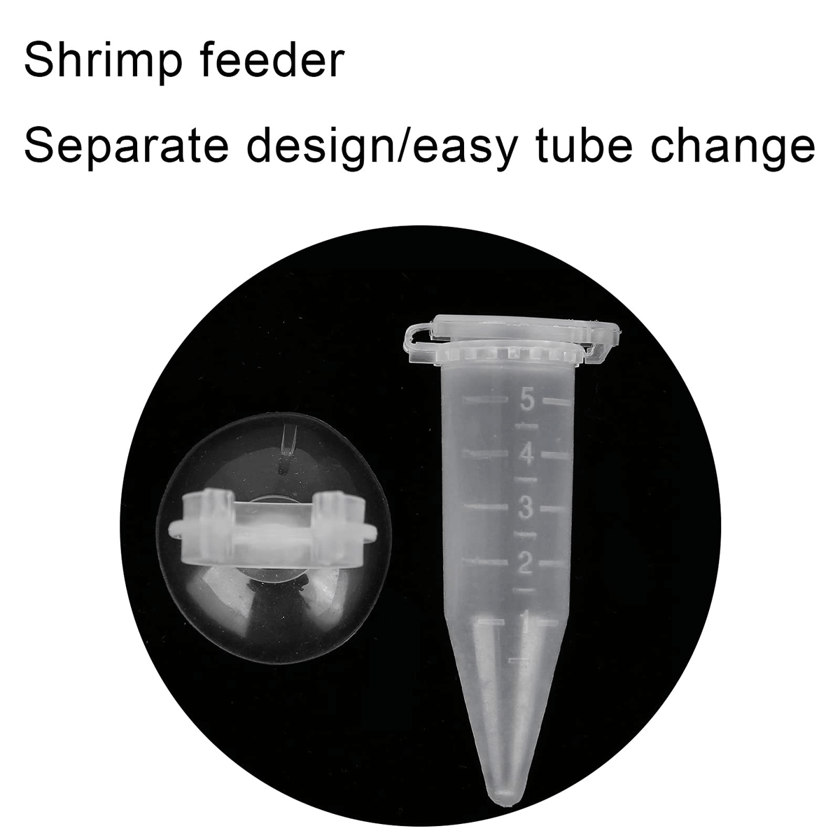 10PCS Shrimp Feeding Dish with Fish Feeding Tube – 2.36" Transparent Feeder for Shrimp Larvae, Freshwater & Saltwater Aquariums