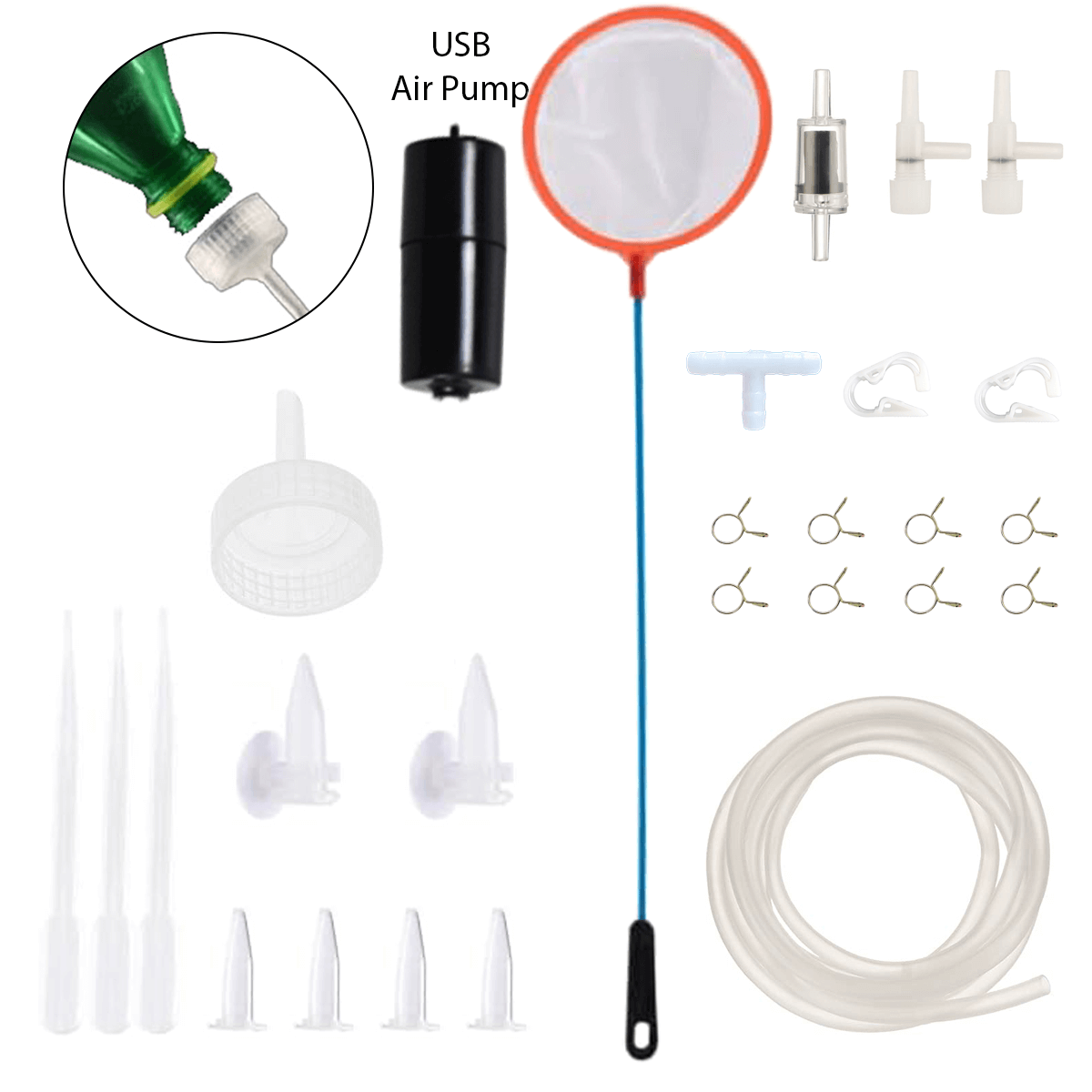 DIY Brine Shrimp Hatchery Kit - Soda Bottle Adapter for Artemia Eggs