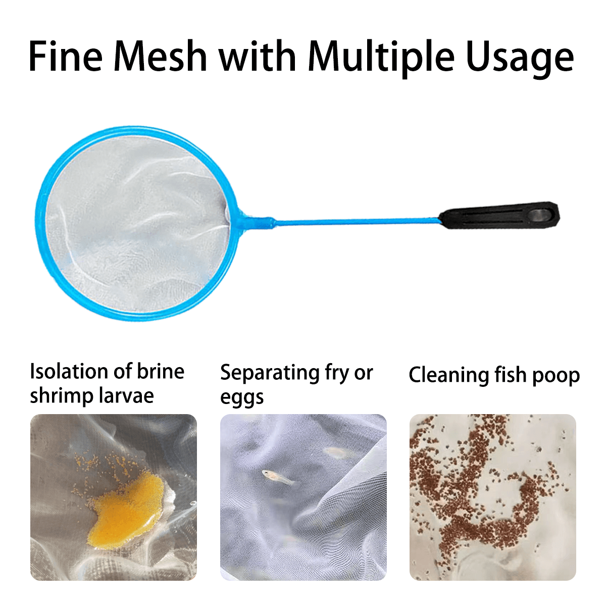 5-Pack Mini Fine Mesh Brine Shrimp Nets – For Baby Brine Shrimp, Fry, Betta, and Aquarium Cleaning