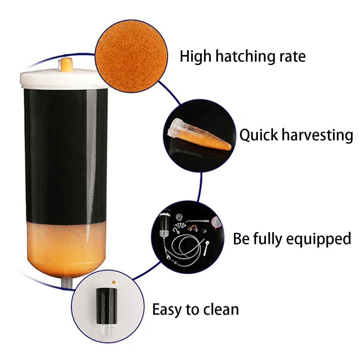 1200ML Large Capacity Brine Shrimp Hatchery Kit - Artemia Incubator with Hatching Tools (40.6fl oz) for Aquarium Fish Food