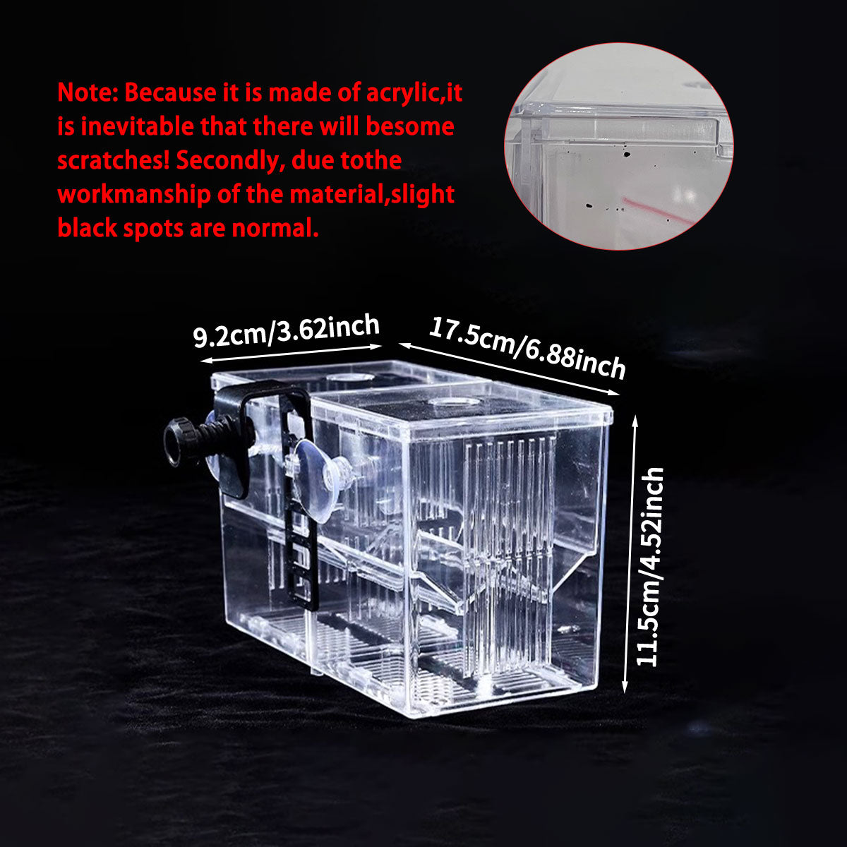 Fish Breeder Box for Fish Tank, Plastic Aquarium Breeder for Fry Fish, Guppy