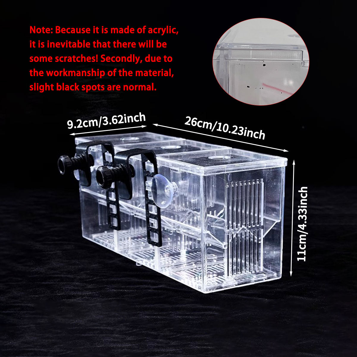 Fish Breeder Box for Fish Tank, Plastic Aquarium Breeder for Fry Fish, Guppy