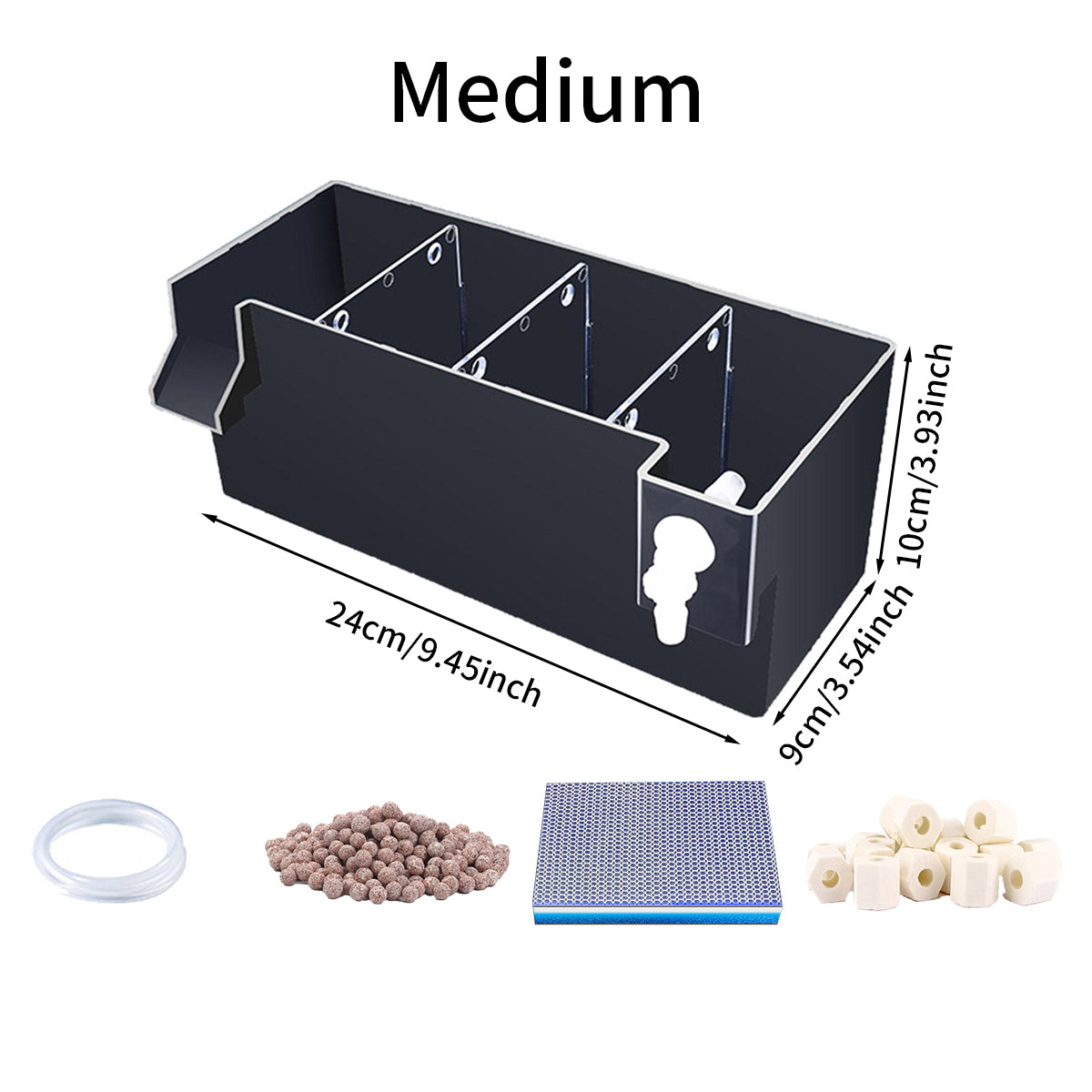 External Wall-Mounted Fish Tank Filter for Aquarium, Pump Not Included, 3-in-1 Waterfall Filtration Drip Box, Efficient Filtration System, Suitable for Small and Medium Aquariums