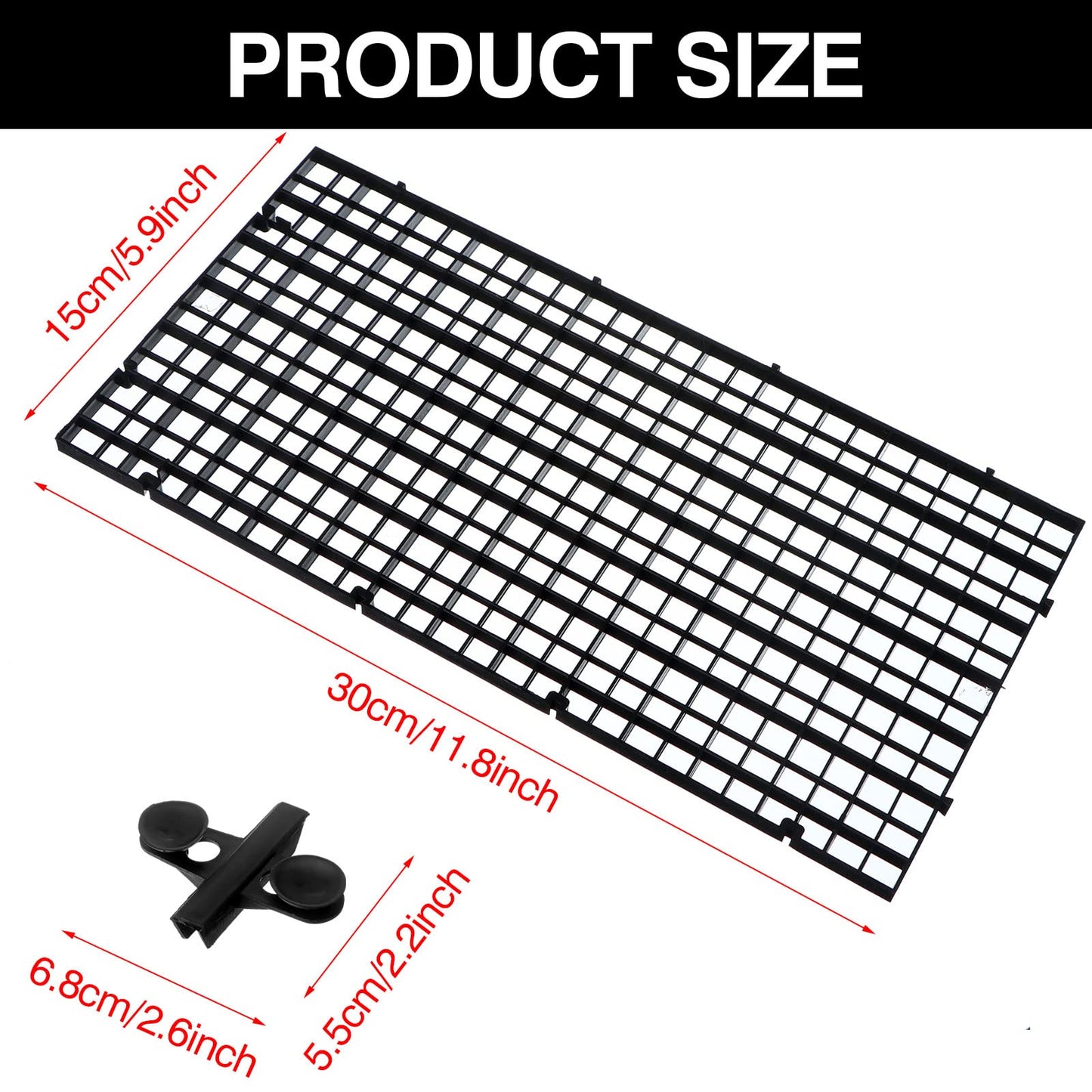 4/8/12PCS Aquarium Grid Plastic, Fish Tank Divider, Egg Crate for DIY Filtration and Bottom Protection in Aquascaping