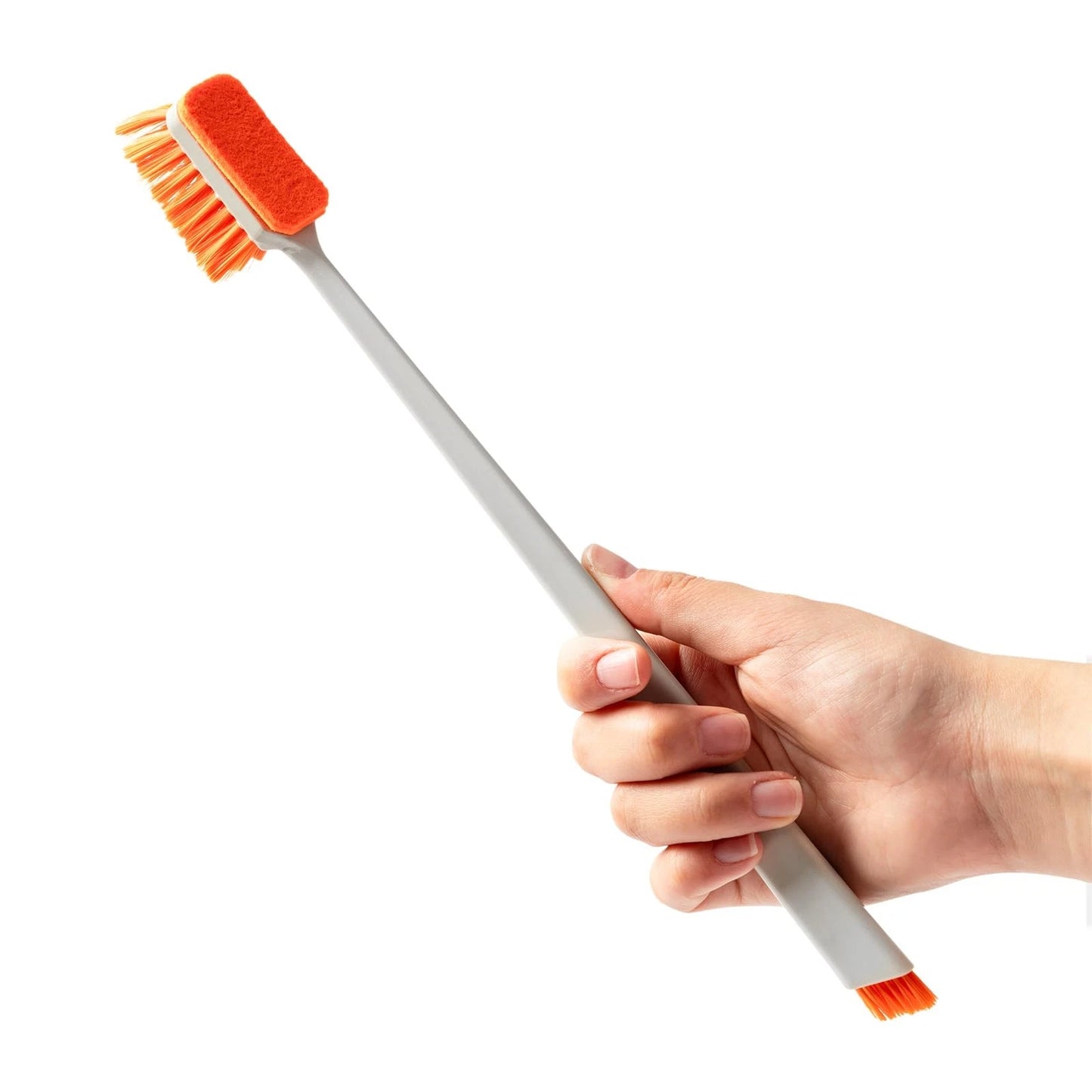 Aquarium Brush Multi-Tool Cleaning Brush with Orange Bristles, Cleaning Brush
