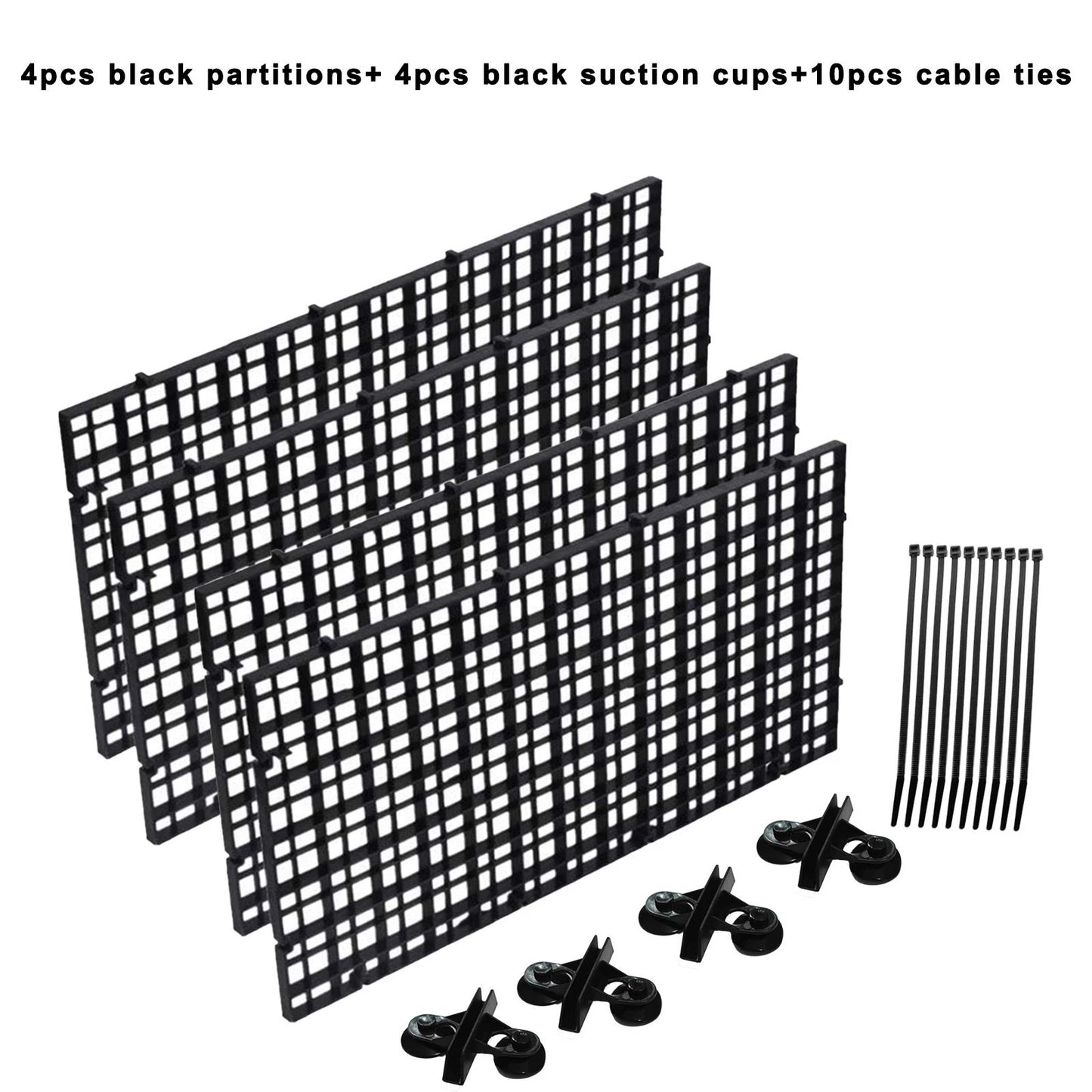 4/8/12PCS Aquarium Grid Plastic, Fish Tank Divider, Egg Crate for DIY Filtration and Bottom Protection in Aquascaping