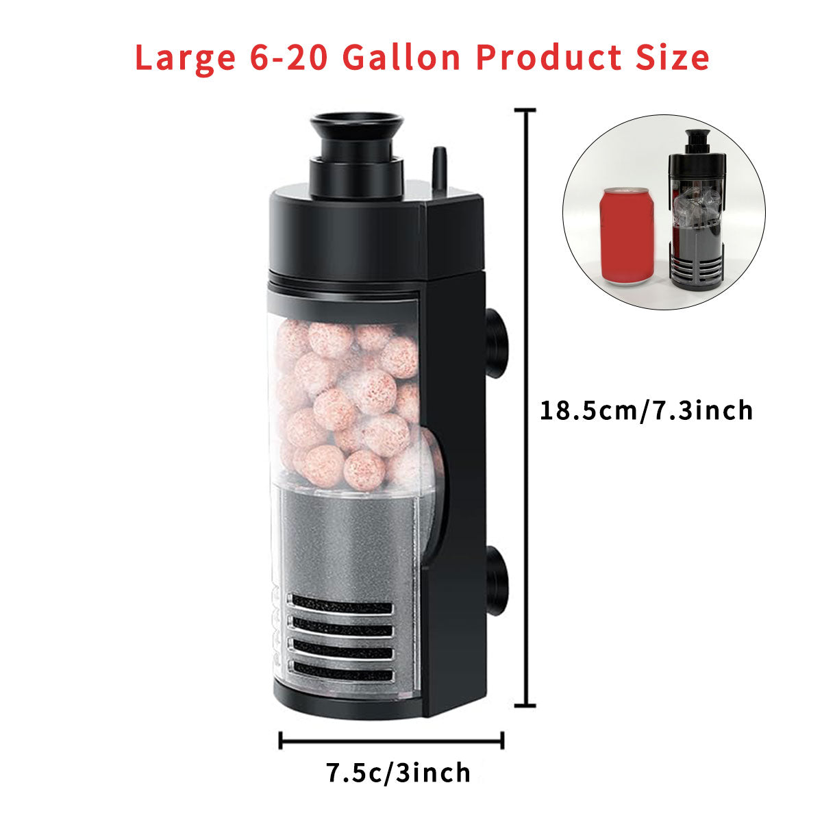 Aquarium Sponge Filter, Ultra Quiet for Betta Shrimp Fish Tank Filter 5-20 Gal
