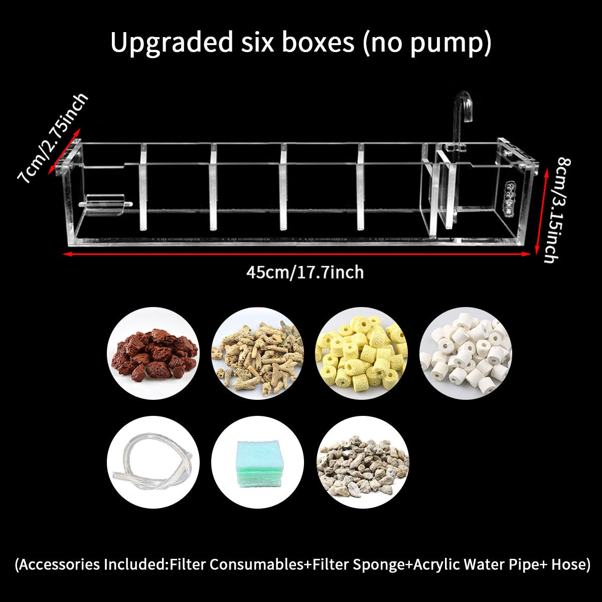 Fish Tank Filter, Wet Dry Separation Hanging Purify Water, Filtro Para Pecera Acrylic External Filter, Small Aquarium Filter Accessories