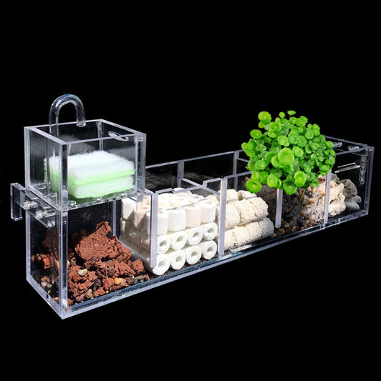 5-chamber wet dry filter loaded with ceramic media in shrimp tank