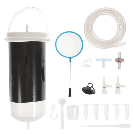 1200ml brine shrimp hatchery sitting next to a 500ml DIY bottle