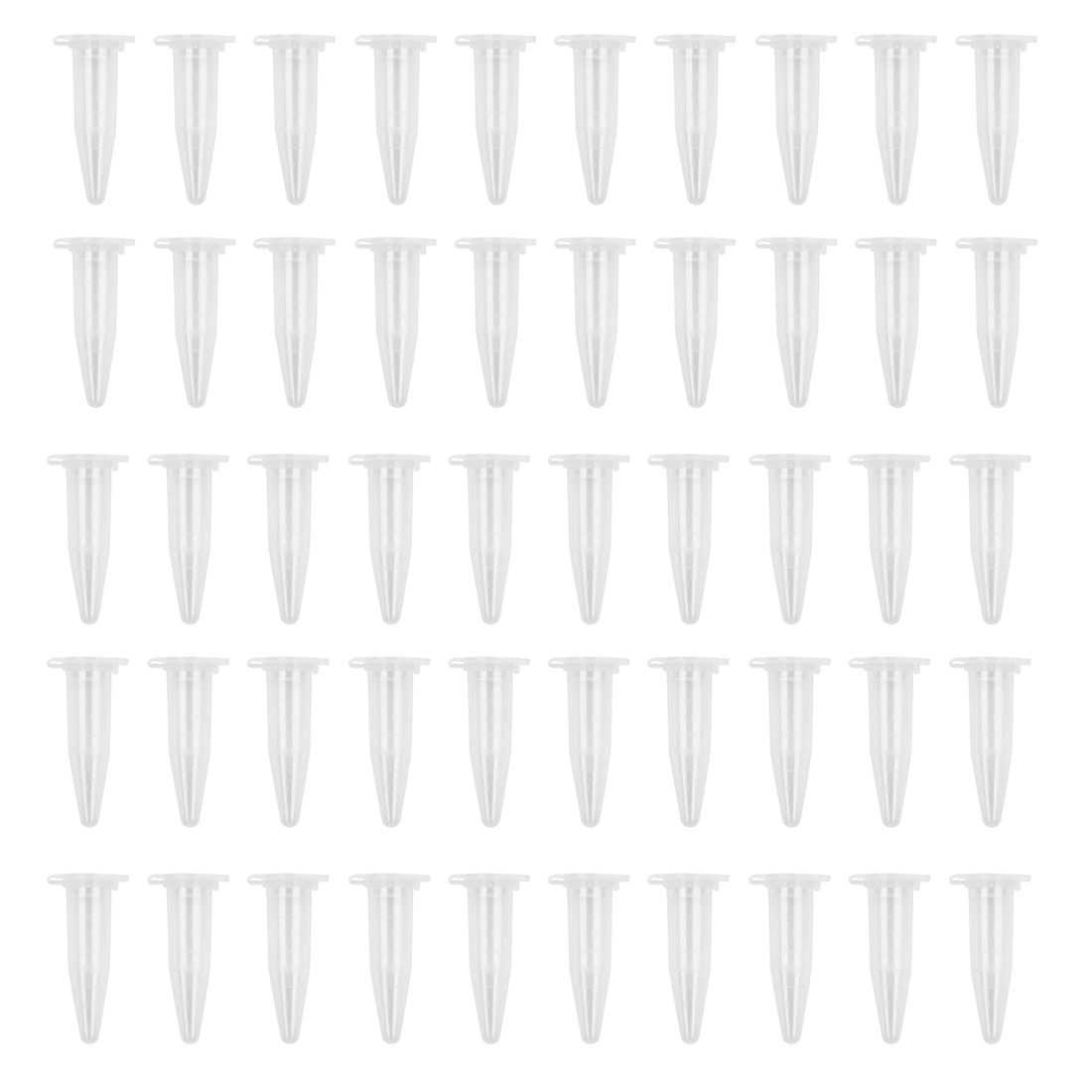 Stacked 1.5ml conical tubes with frozen brine shrimp pellets