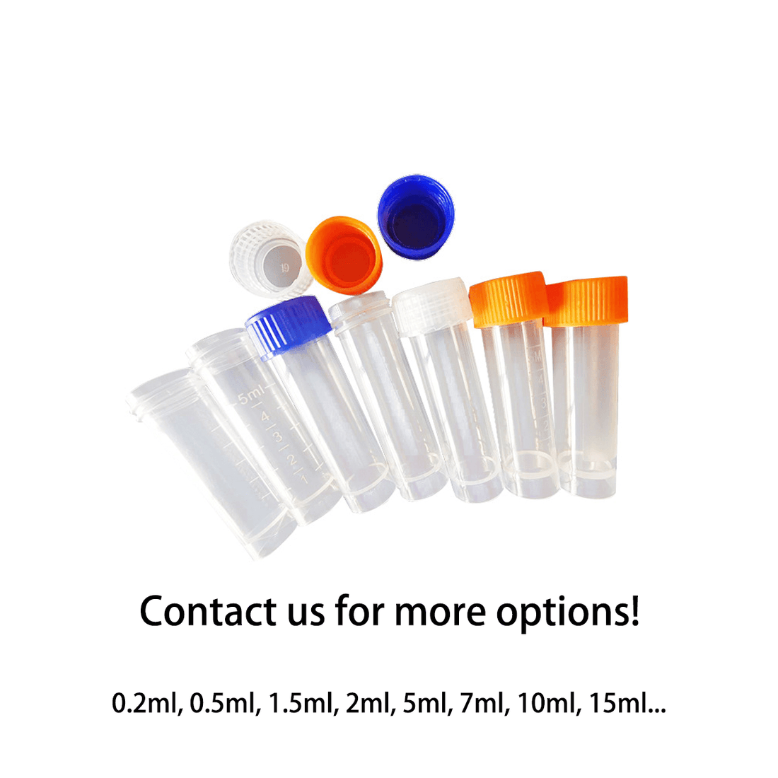 Small plastic collection tubes filled with orange brine shrimp nauplii in freezer