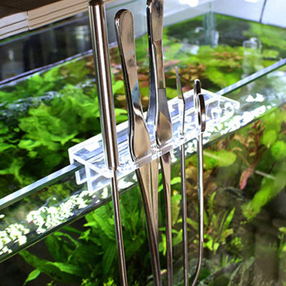 Aquarium Tool Holder Transparent Organizer Aquatic Plants Fish Tackle Storage Rack