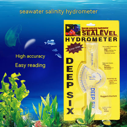 Accurate Hydrometer Salinity Meter, Seawater Hydrometer Accurate Hydrometer Salt Water Salinity Meter for Aquarium Fish Tank
