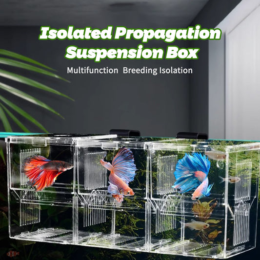 Fish Breeder Box for Fish Tank, Plastic Aquarium Breeder for Fry Fish, Guppy