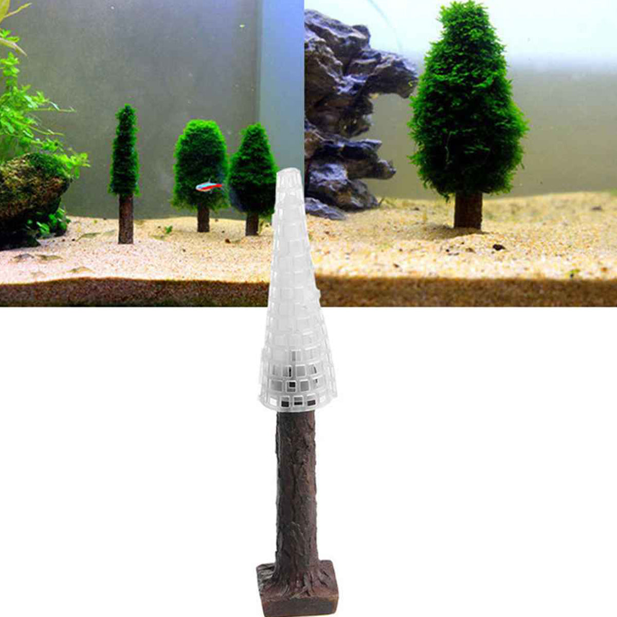 Aquarium Moss Decoration Aquarium Moss Ornament Fish Tank Landscape Grow Aquatic