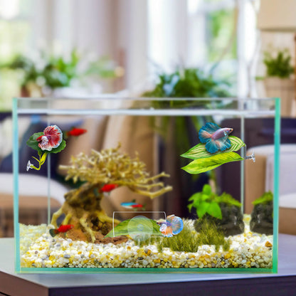 5PCS Betta Hammock & Fish Toys Set, Soft Aquarium Decor Plastic Plants that Won’t Damage Fishtail, Acrylic Tube Tunnel for Betta Fish Tank Decorations, Aquarium Hideout with Spare Suction Cups
