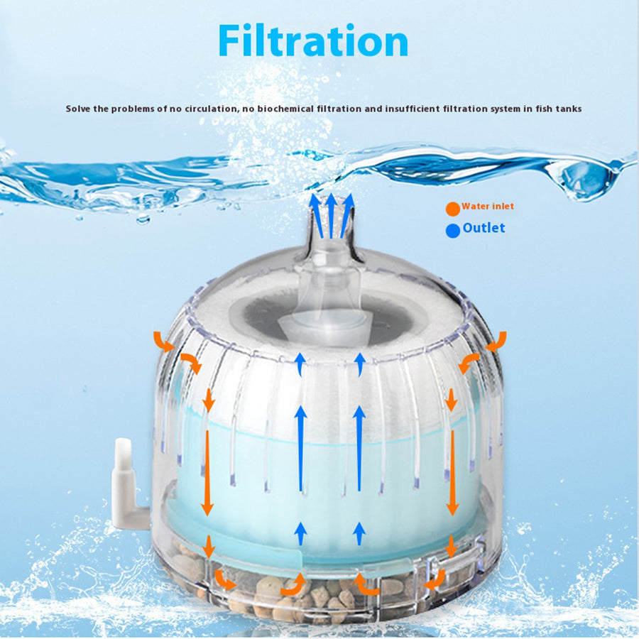 Mini Aquarium Sponge Filter, Fish Tank Filter, Small Fish Tank Internal Filter with Sponge and Air Stone, High-Density Biochemical Cotton Filter,  for Small Fish Tank , Aquarium(Air Pumps Not Included)