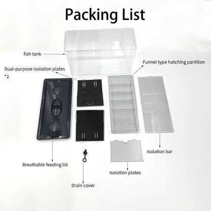 Aquarium Breeding Box For Guppy Fish,Acrylic Multifunctional Tropical Fish Tank,Isolation Fish Tank For Betta,Desk Fish Tank