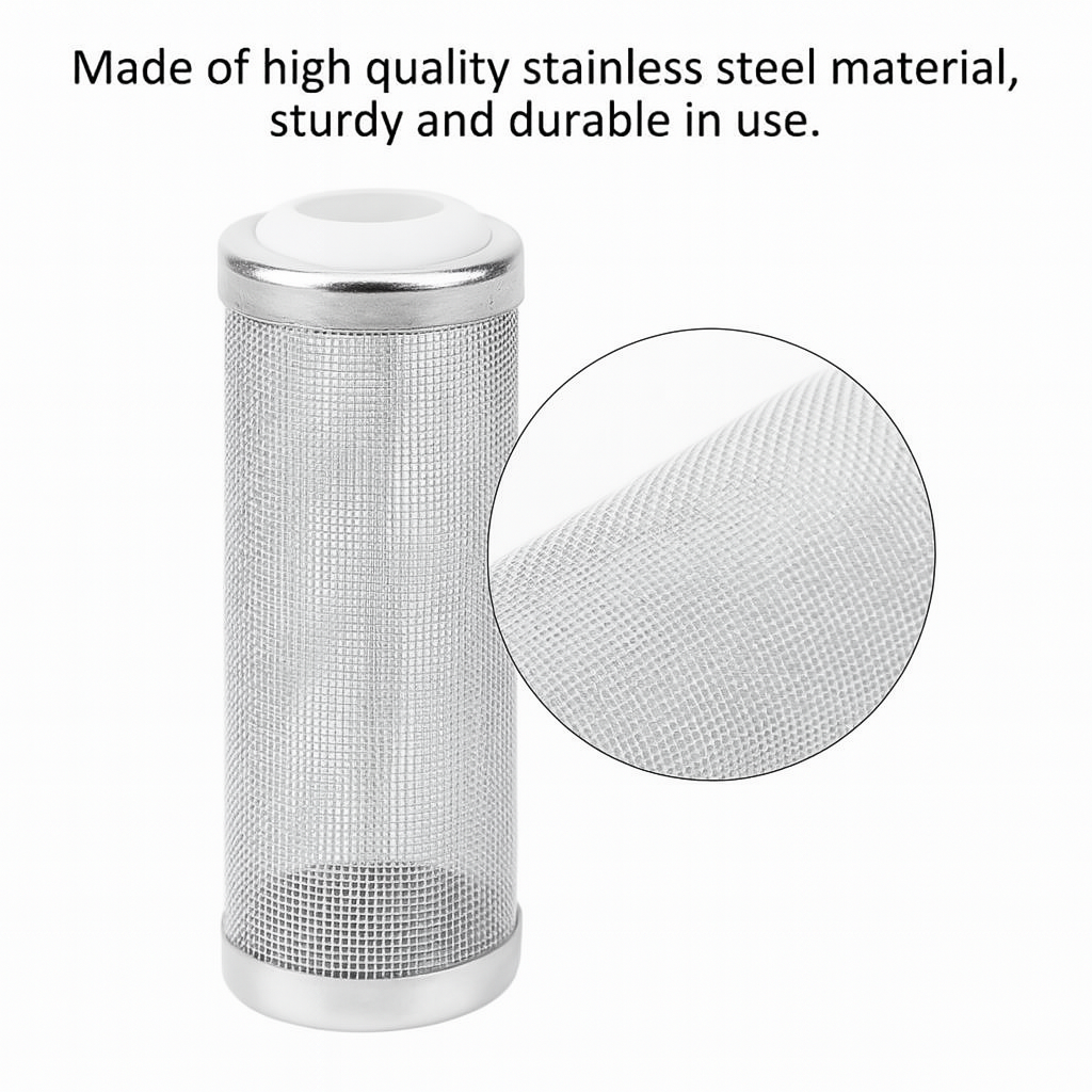 2PCS Aquarium Filter Intake Guard, Stainless Steel Mesh Inflow Aquarium Filter Guard Intake Cover for Shrimp and Fish, Water Inlet Protector 12/16MM