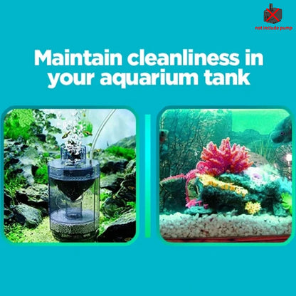 Aquarium Filter for Fish Tank, Automatic Fish Tank Suction Filter, Aquarium Accessories for Fish Tank(Air Pumps not Included)