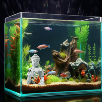Creative Chinese Buddha Landscaping Decoration for Fish Tank Small Fish Shrimp Shelter House Tea Room Ornaments