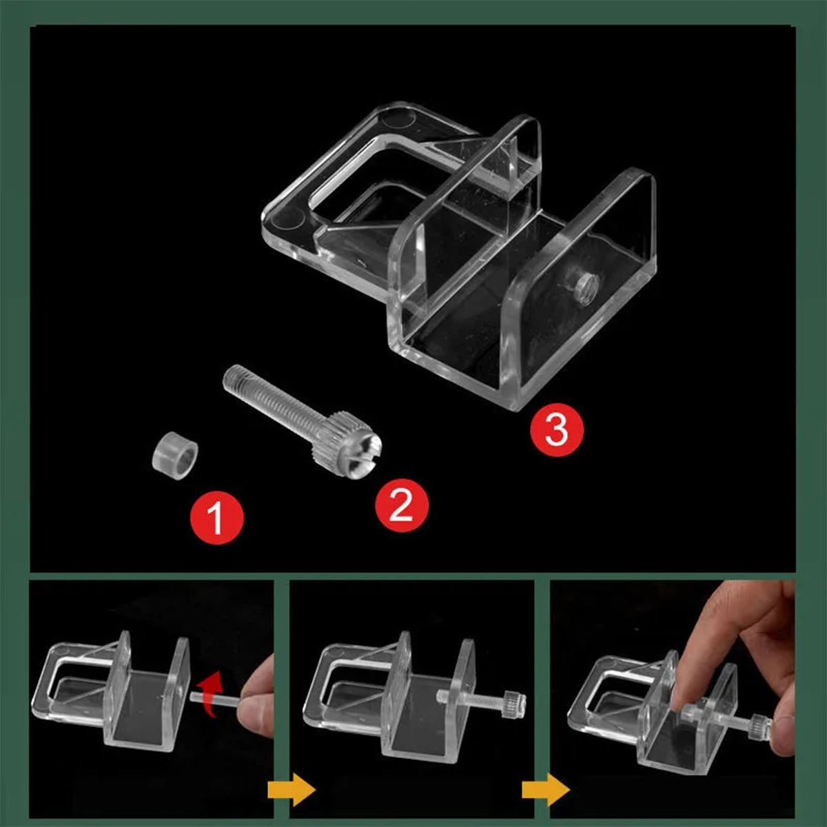 6pcs Transparent Tray Support Frame Partition Frame, Aquarium Lid Clips Suitable for Plastic Dividers and DIY Anti-Jump