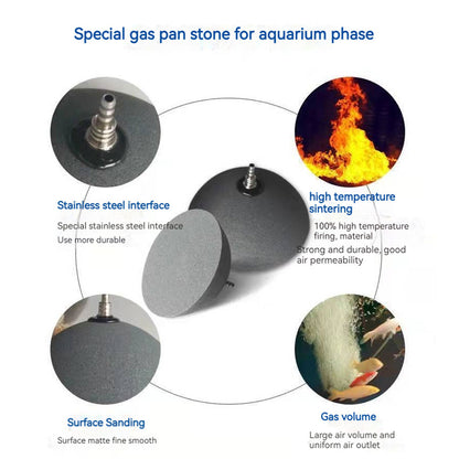 Aquarium Bubble Disk for Fish Tank, High-Temperature Sintered Oxygenator, Easy to Clean